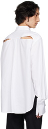 K.NGSLEY White Spliced Sinder Shirt