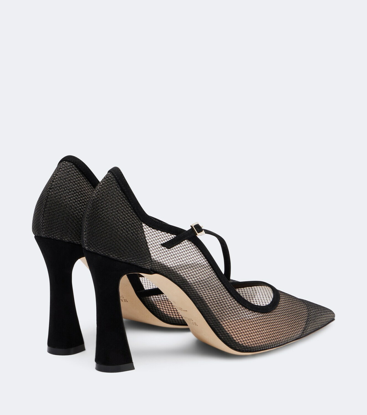 Malone Souliers D'Orsay suede-trimmed pumps