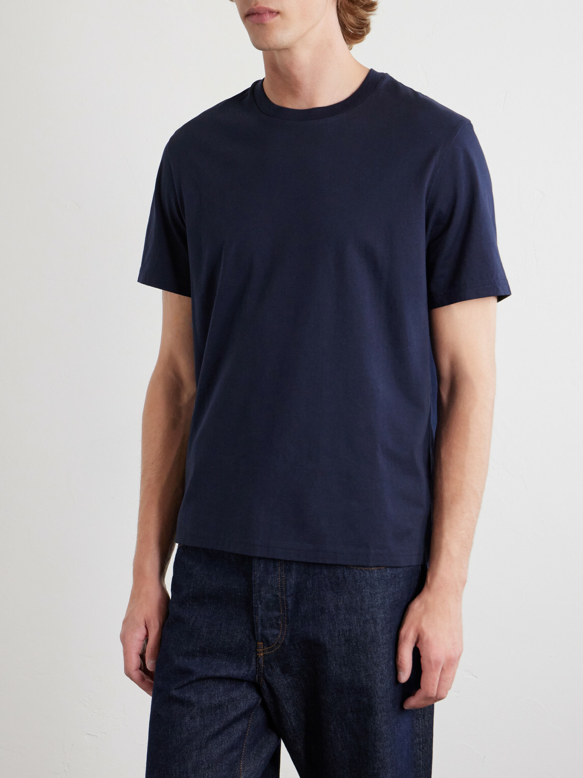 FRAME - Supima Cotton-Jersey T-Shirt - Blue