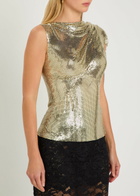 Rabanne Draped Chainmail top Gold
