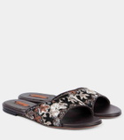 Missoni Lamé leather mules