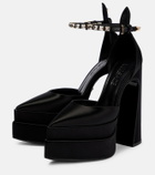 Versace - Aevitas Pointy satin platform pumps