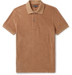 TOM FORD - Slim-Fit Cotton-Terry Polo Shirt - Brown