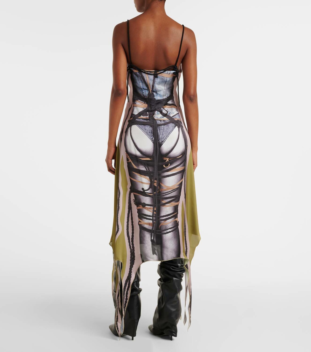 Y/Project Bondage printed midi dress