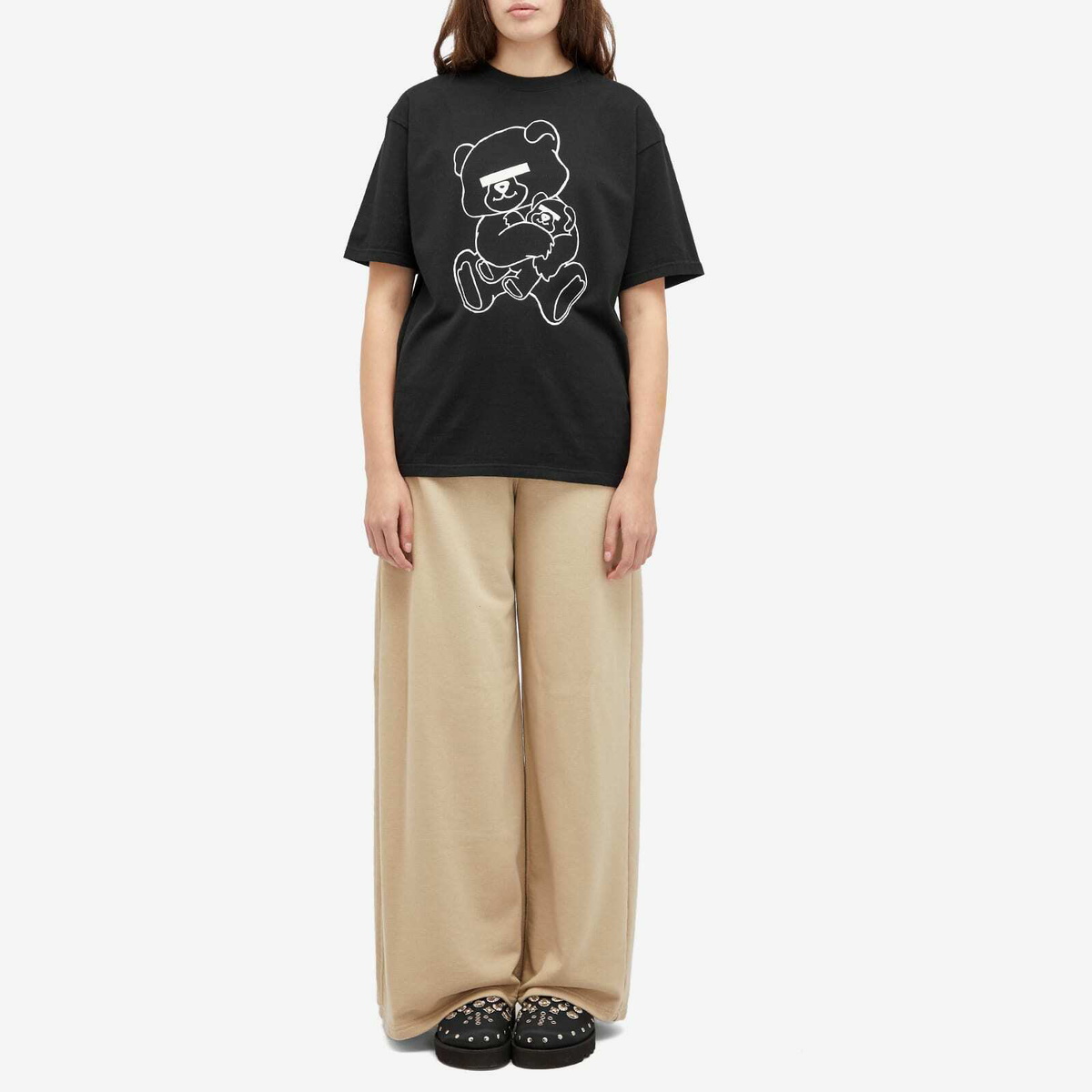 Undercover Women's Bear Logo T-Shirt in Black Undercover