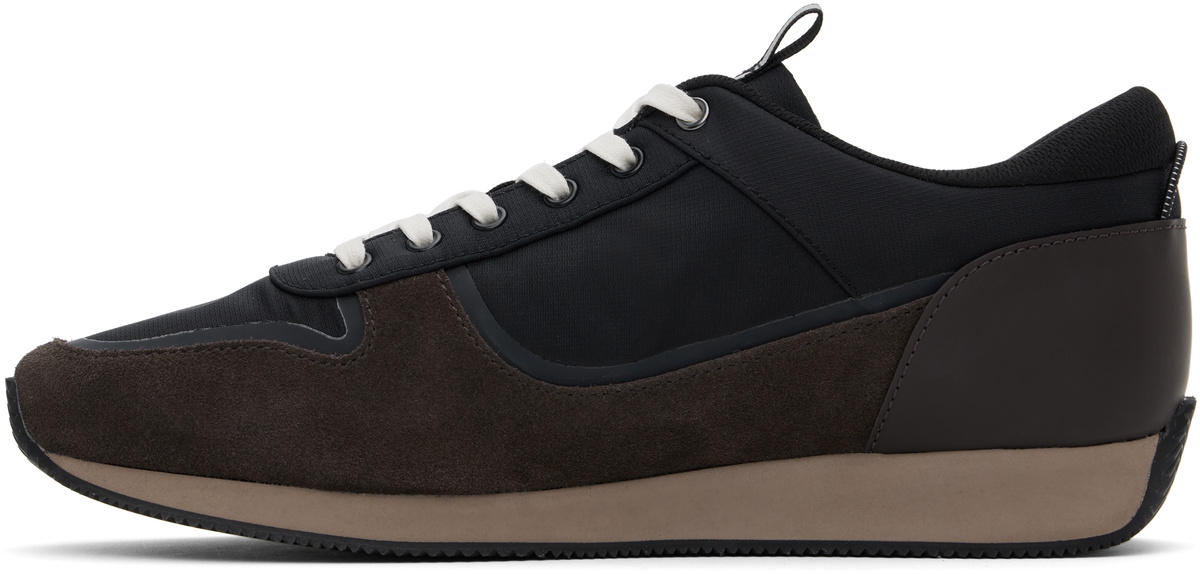 rag & bone Black & Brown Pursuit Retro Runner Sneakers