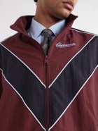 Willy Chavarria - Bad Body Cotton-Jersey Track Jacket - Burgundy