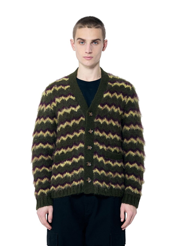 Photo: Brain Dead Zig Zag Striped Cardigan