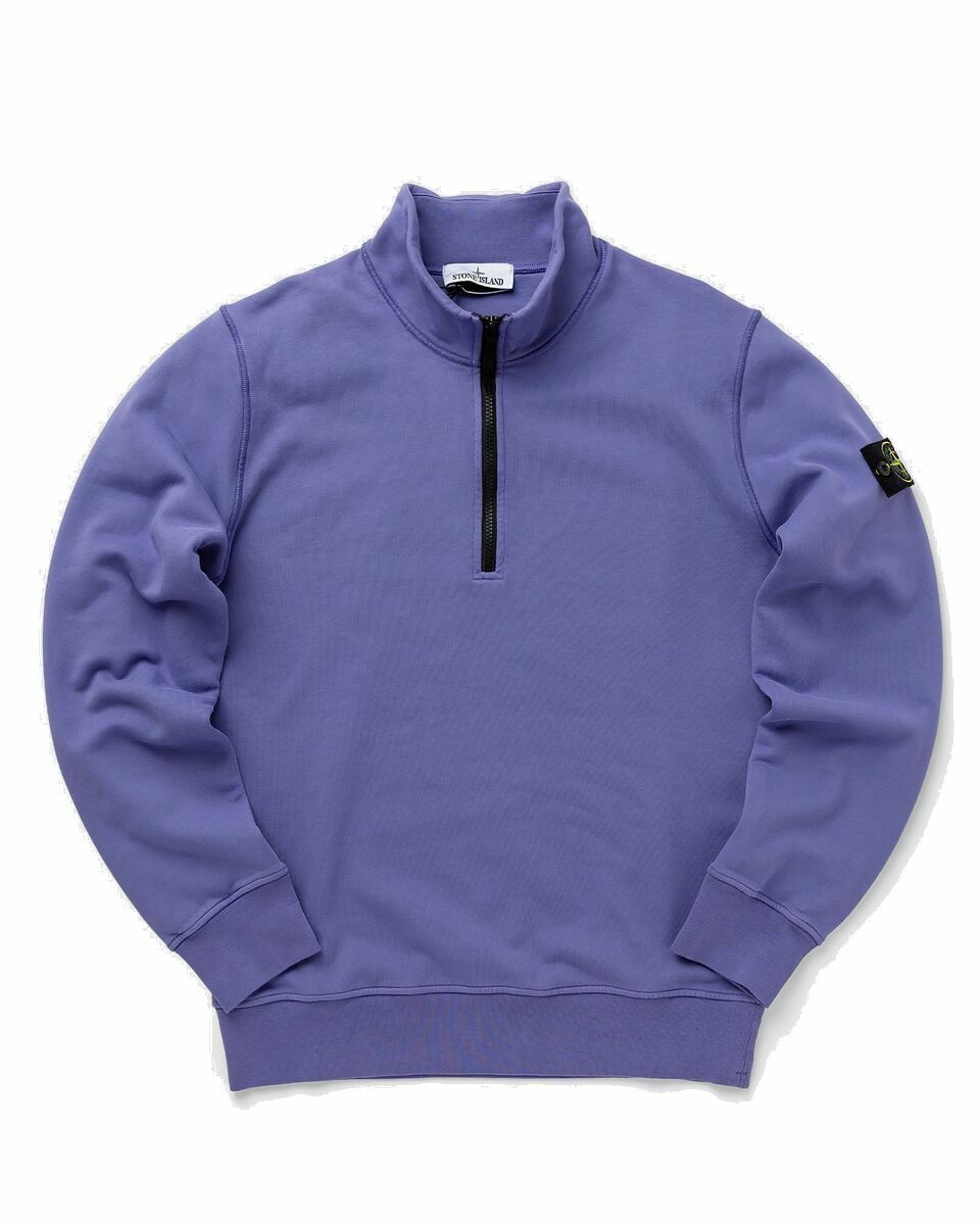 Photo: Stone Island Sweat Shirt Purple - Mens - Half Zips