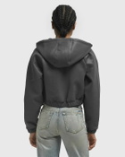 Daily Paper Pu scuba cropped jacket Black Womens Bomber Jacket