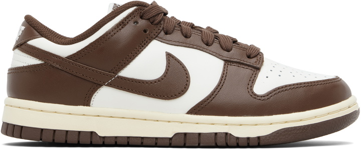 Photo: Nike Off-White & Brown Dunk Low Sneakers