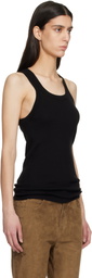TOM FORD Black Fine Merino Rib Tank Top