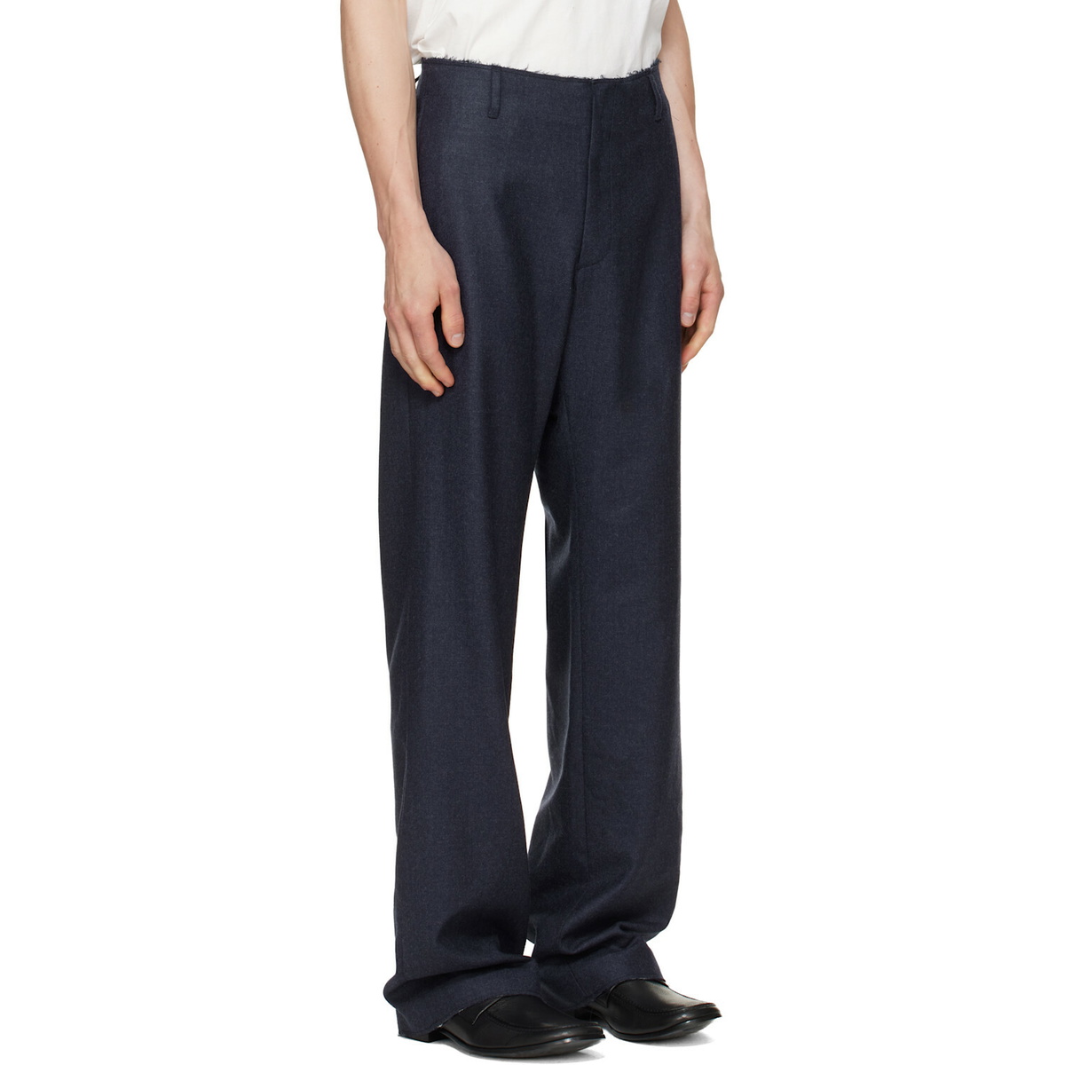 MM6 Maison Margiela Navy Tailoring Wool Trousers