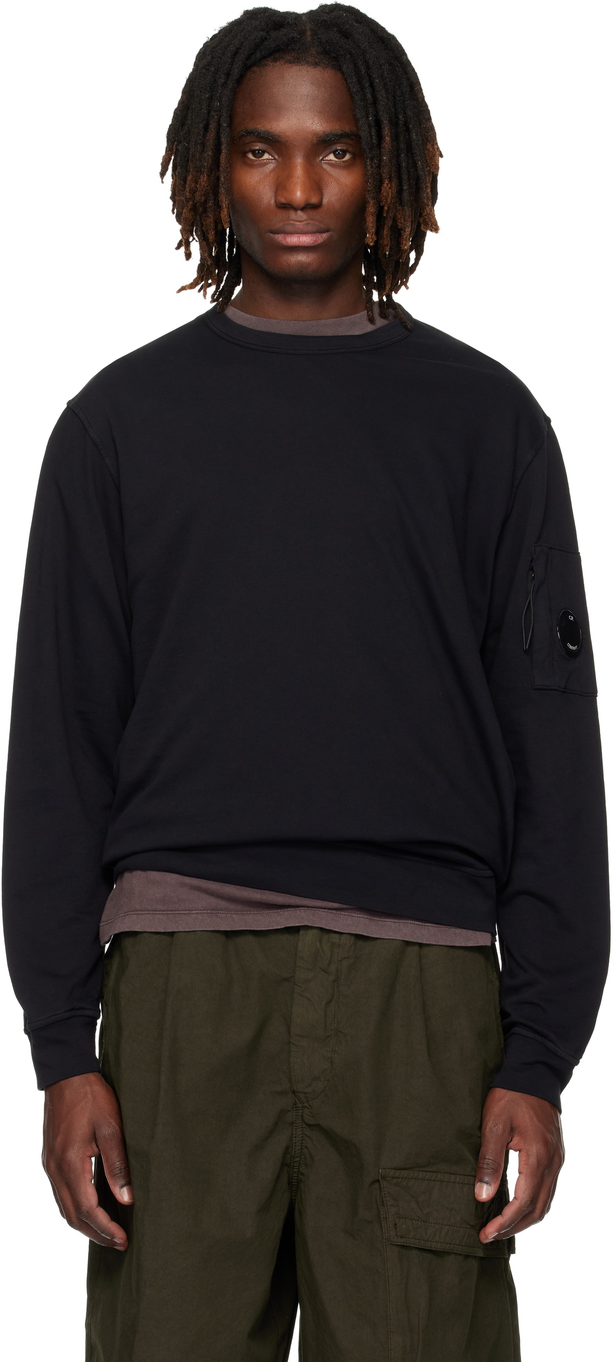 C.P. Company Black Light Fleece Crewneck Sweatshirt C.P. Company
