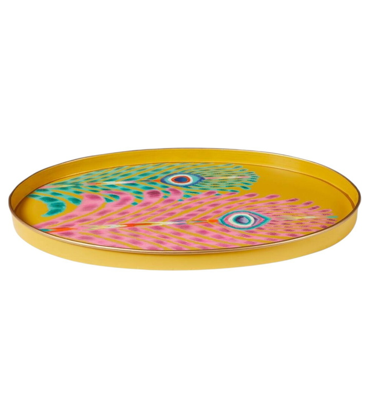 Photo: Les-Ottomans Tray Peackock by Matthew Williamson