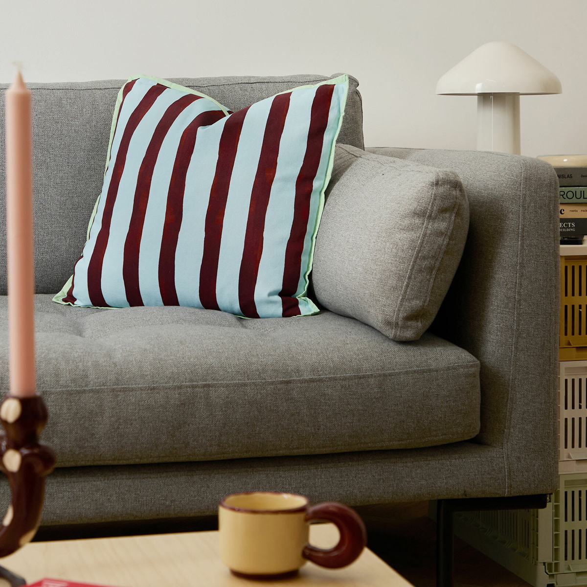 Damson Madder Women's Square Cushion in Multi 