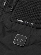 C.P. Company - Metropolis Mesh-Trimmed Garment-Dyed Shell Jacket - Black