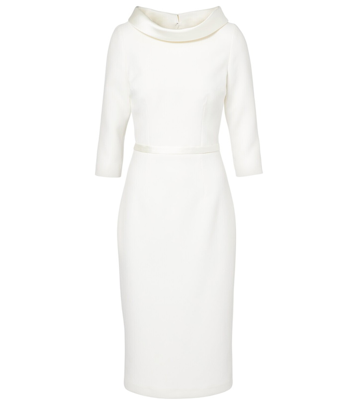 Photo: Safiyaa Bridal Meryl crêpe midi dress
