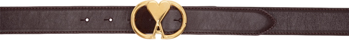 Photo: AMI Paris Burgundy Leather Ami de Coeur Belt