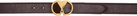 AMI Paris Burgundy Leather Ami de Coeur Belt