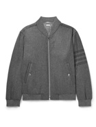 Thom Browne - Wool and Cashmere-Blend Down Bomber Jacket - Gray