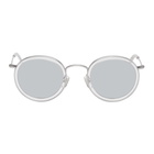 Han Kjobenhavn Transparent and Silver Titanium Drum Sunglasses