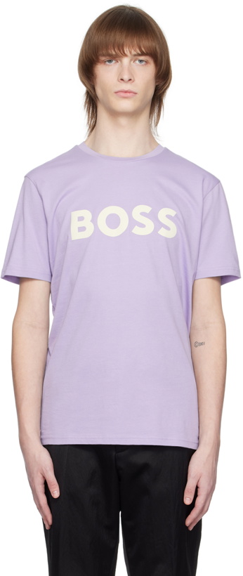 Photo: BOSS Purple Printed T-Shirt