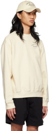 Sporty & Rich Off-White Cotton Sweatshirt