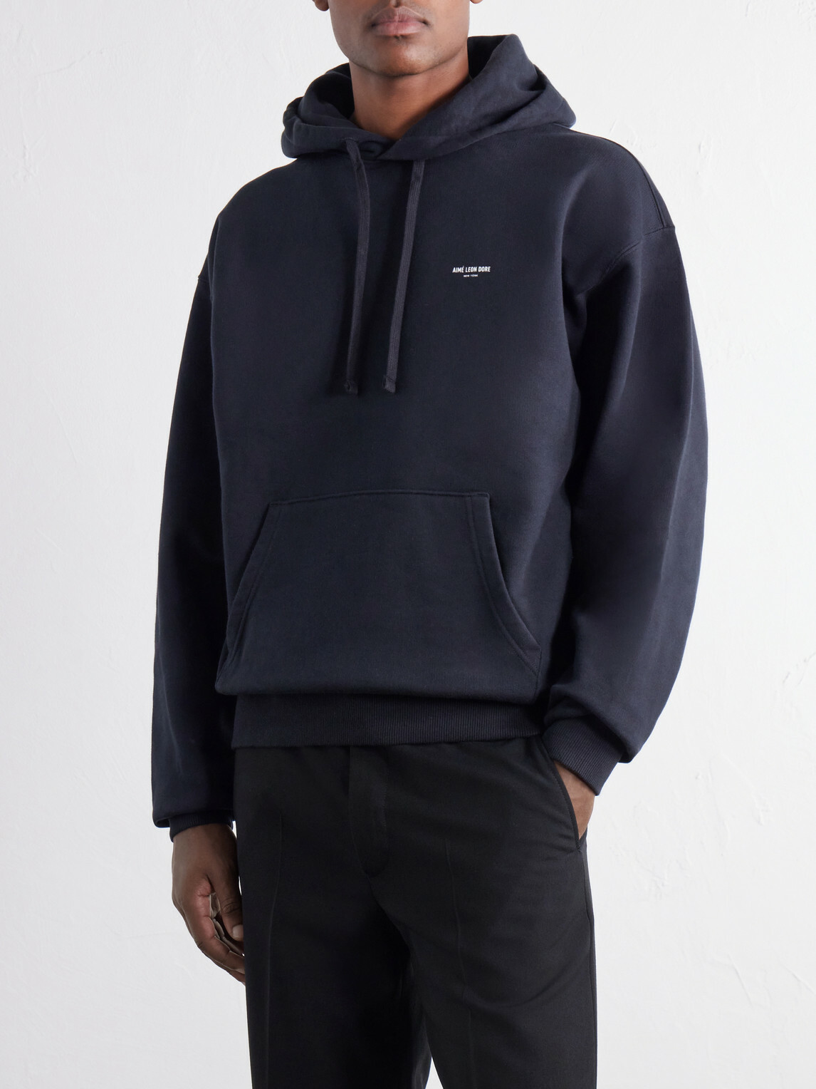 Aimé Leon Dore - Logo-Print Cotton-Jersey Hoodie - Black