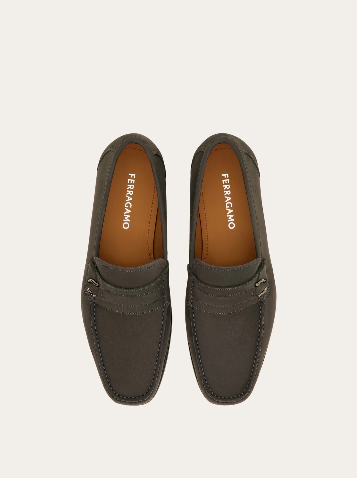 Ferragamo Mens Gancini loafer in Grey