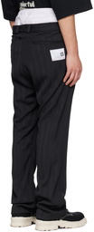 Miharayasuhiro Black Double Waist Trousers