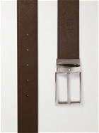 MONTBLANC - 3.5cm Reversible Textured-Leather Belt
