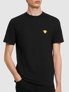 VERSACE Logo Compact Cotton Jersey T-shirt