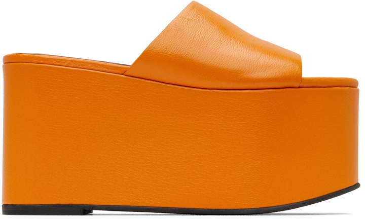 Photo: SIMONMILLER Orange Blackout Platform Sandals