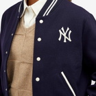 Sporty & Rich Women's Yankees Serif Varsity Jacket in Navy