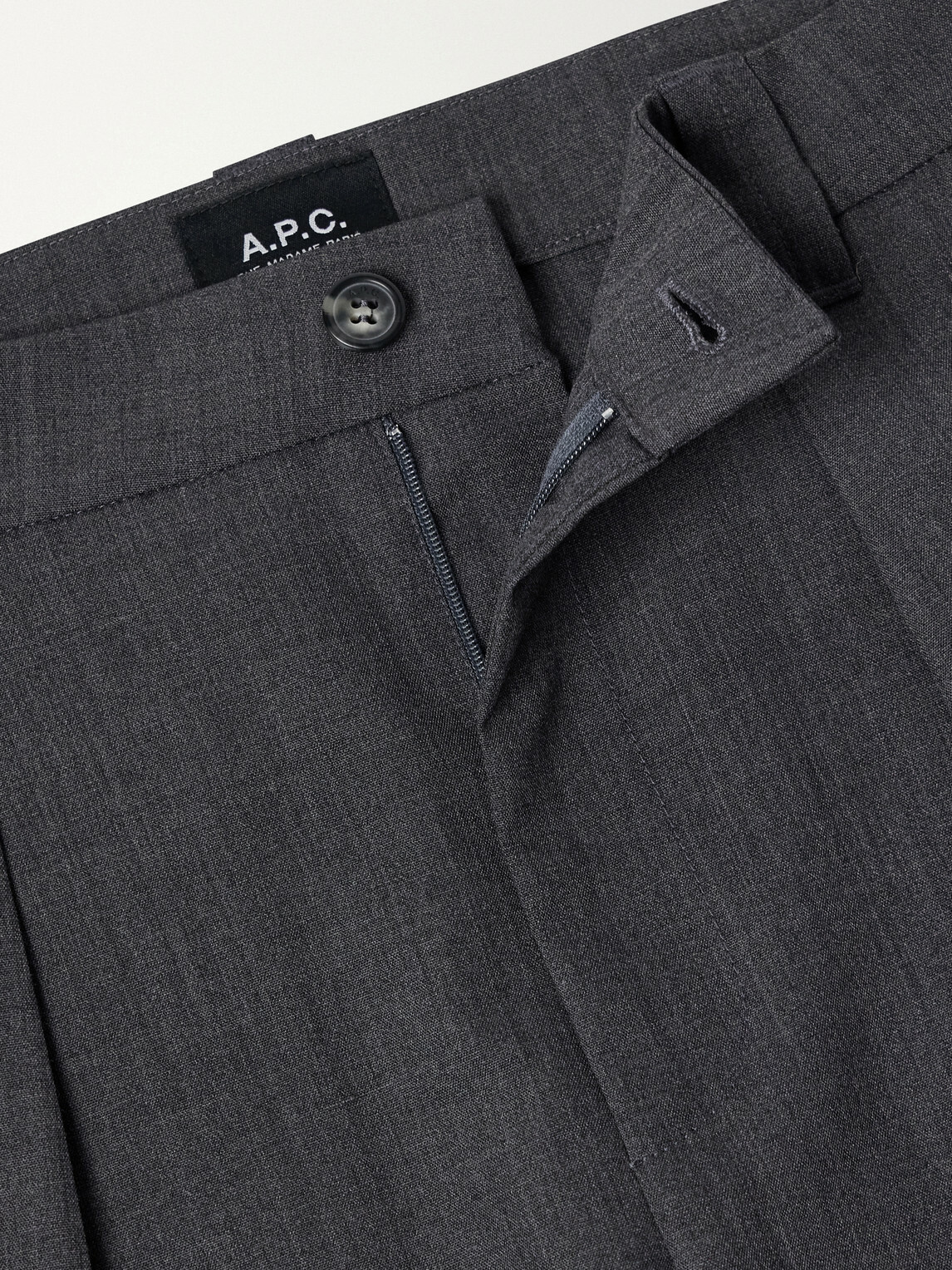 A.P.C. - Renato Wide-Leg Pleated Twill Trousers - Gray