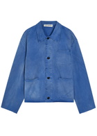 Cole Buxton Patch Pocket Cotton and Wool-blend Overshirt Blue