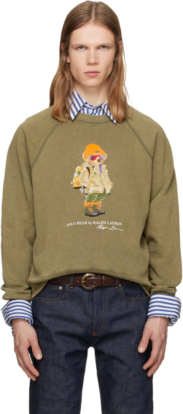 Photo: Polo Ralph Lauren Khaki Polo Bear Fleece Sweatshirt