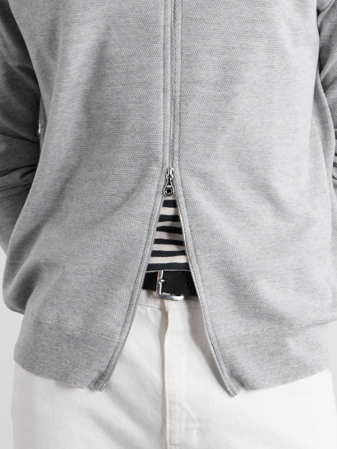 John Smedley - 16.Singular Merino Wool Zip-Up Cardigan - Gray