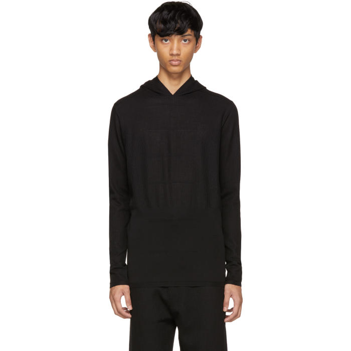 Photo: Rick Owens Black Merino Geo Hoodie