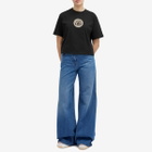 Versace Women's Logo Crop T-Shirt in Black/Gold