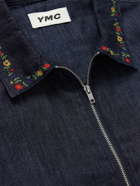 YMC - Bowie Embroidered Organic Denim Shirt - Blue