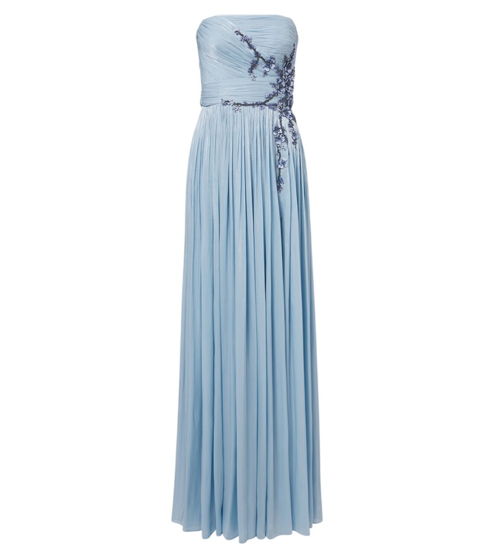 Photo: Costarellos Lenina Lurex® georgette bustier gown