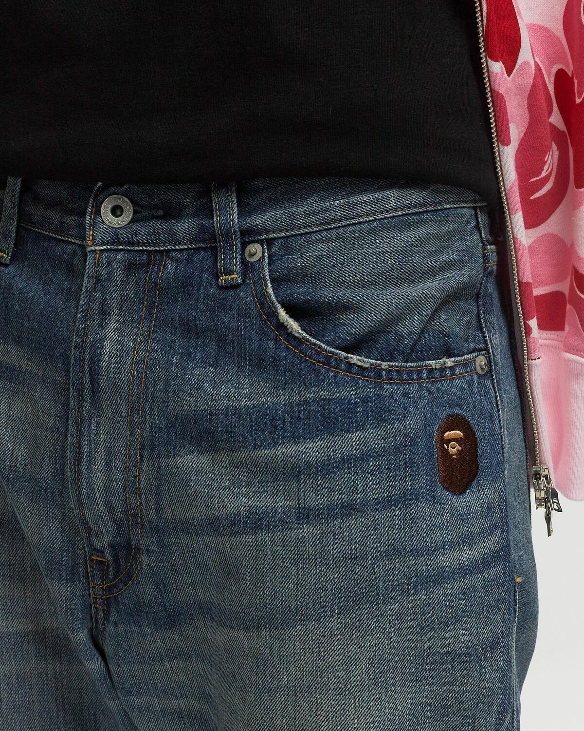A Bathing Ape One Point Regular Fit 13 Oz Denim Pants Blue Jeans A