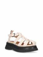 GANNI - 55mm Creepers Fisherman Leather Sandals