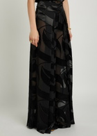 Delos Cybelle Devoré Georgette Trousers Black