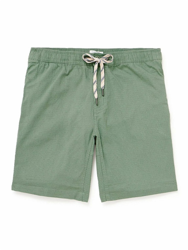 Photo: Onia - All Terrain Straight-Leg Stretch Cotton-Ripstop Drawstring Shorts - Green