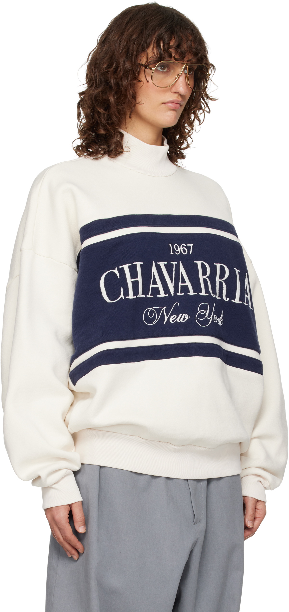 WILLY CHAVARRIA Off-White 'Chavarria' Stripe Gilroy Sweatshirt