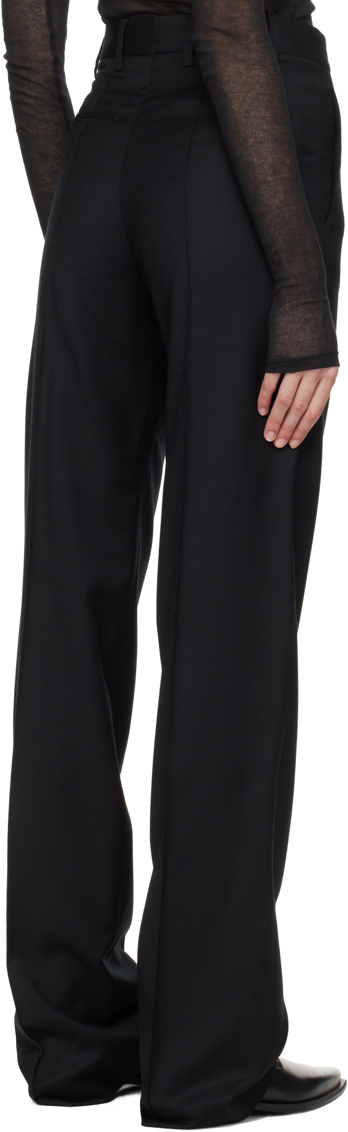 Ann Demeulemeester Black Vanja Asymmetric Trousers