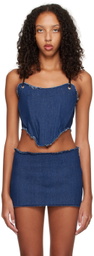 BINYA SSENSE Exclusive Blue Ruta Denim Tank Top